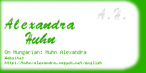 alexandra huhn business card